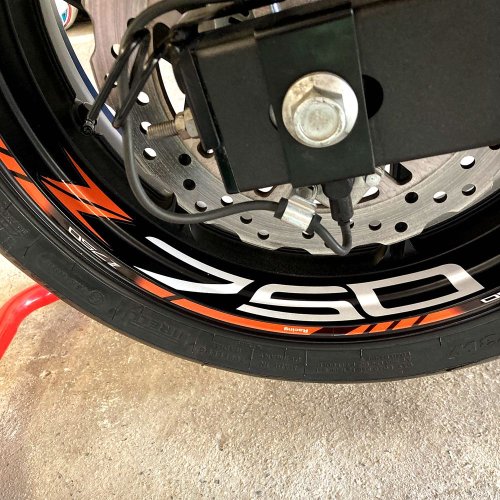 Image de Stickers Jante Moto Kawasaki Z750 - Déco Personnalisée