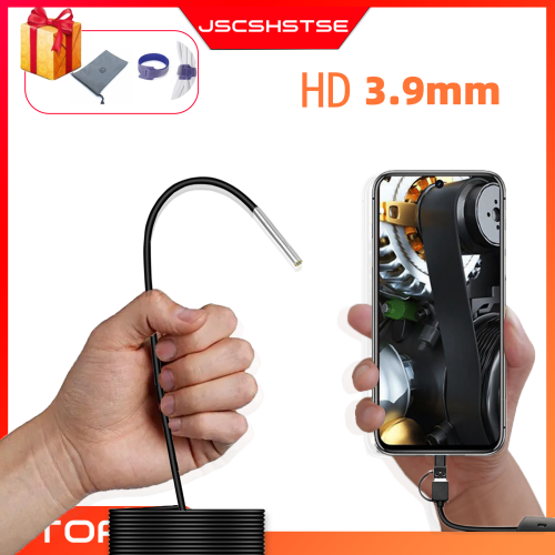 Zdjęcie Endoskop USB-C 3 w 1 z kamerą IP67 – wysokiej jakości mini kamera endoskopowa do samochodów, rurociągów i smartfonów