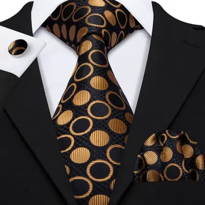 Image de Ensemble Cravate Luxe Homme - Jaune, Beige, Orange