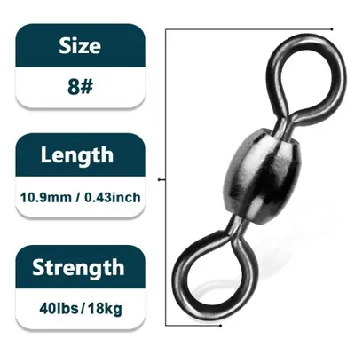 Image de Connecteurs de Pêche Pivotants - Lot de 50 à 200 Pièces
