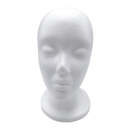 Imagen de Molde de Cabeza de Maniquí Femenino en Espuma para Pelucas, Gafas, Gorras y Accesorios – Soporte de Exhibición Profesional para Fotografía y Artesanía