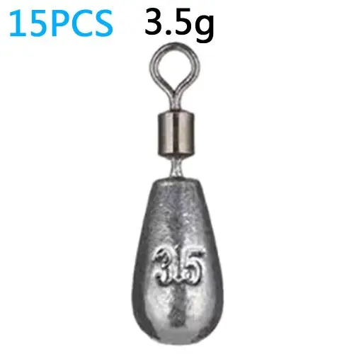 Image de Kit Plombs de Pêche Drop Shot 15 Pièces - 3 à 20g