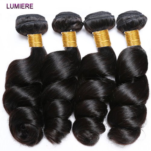 Image of 8-40 Inchs Loose Wave Bundles Brazilian Human Hair Weave Bundles 1/3/4 Bundles Deal Top Quality Human Hair Extensions Wholeasle