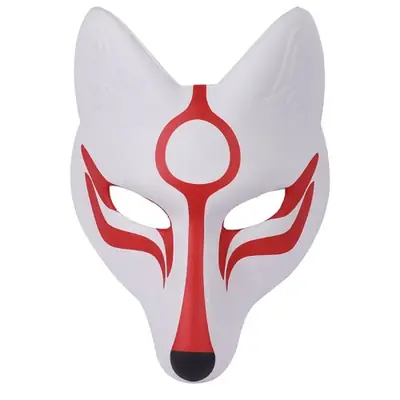 Image de Masque Kitsune en Cuir PU - Cosplay Japonais