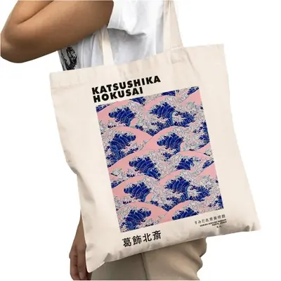 Image de Sac Shopper Grande Vague de Kanagawa