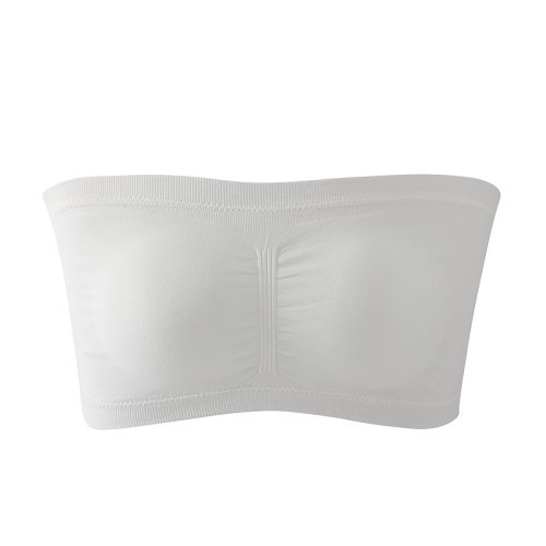Immagine di 1 pz Reggiseno da donna Taglie forti Reggiseno senza spalline Sottile Cuscino per il petto rimovibil...