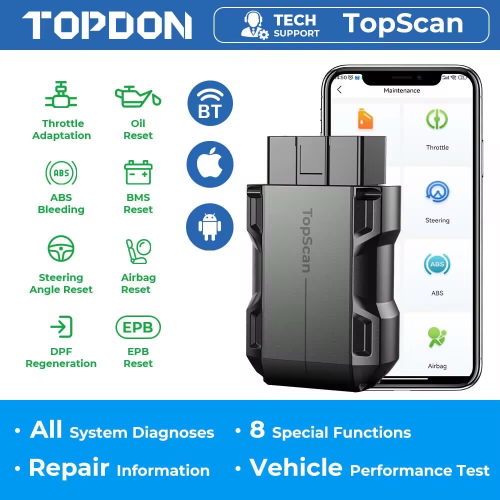 Image de TopDon TopScan Lite - Scanner OBD2 Intelligent Bluetooth