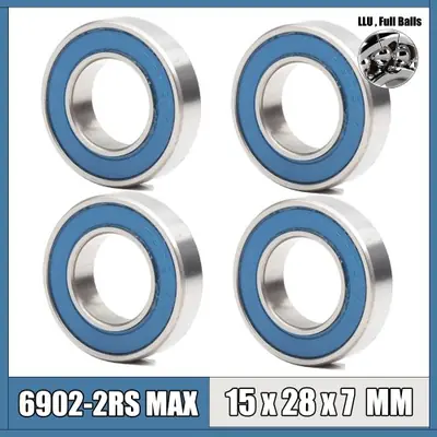 Image de Roulements à billes 6902 2RS ABEC-5 - 4 pcs pour vélo et mécanique