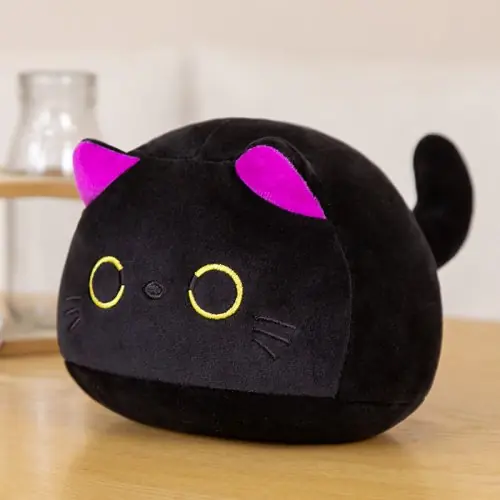 Image de Peluche Chat Noir Kawaii 20cm - Jouet Mignon pour Enfants