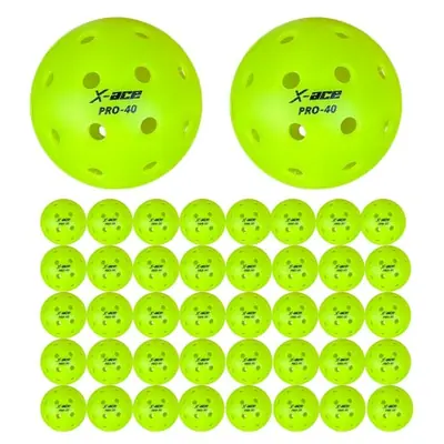 Image de Balles de Pickleball Pro - 40 Pièces Vertes Haute Visibilité