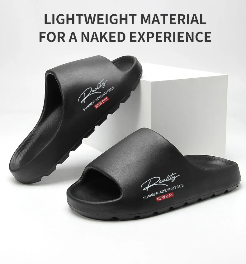 Immagine di Pantofole stampate innovative estive in EVA, pantofole casual da uomo con suola spessa antiscivolo, adatte per uso interno ed esterno, spiaggia