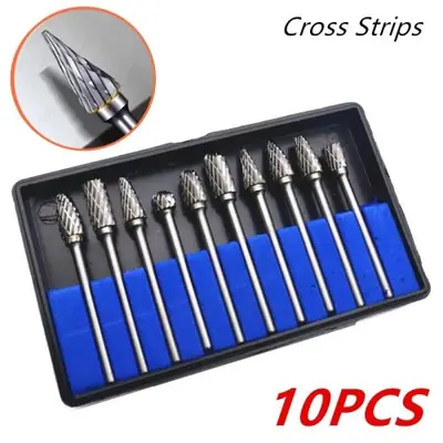 Jeu de 10 Mèches Carbure pour Dremel - Coupe & Sculpture Bois/Métal