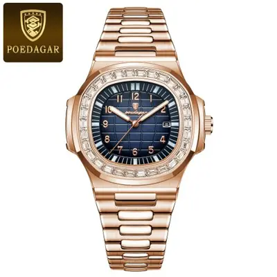 Image de Montre Homme Carrée Luxe Étanche Acier Inoxydable