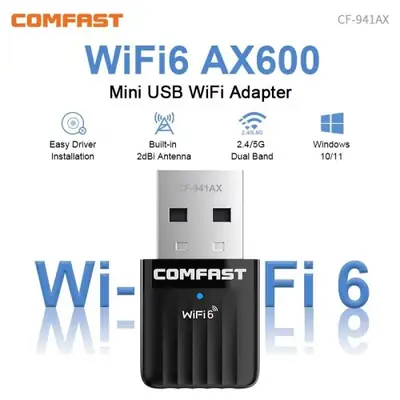 Image de Adaptateur WiFi 6 USB Comfast X600 - 2.4GHz & 5GHz pour PC
