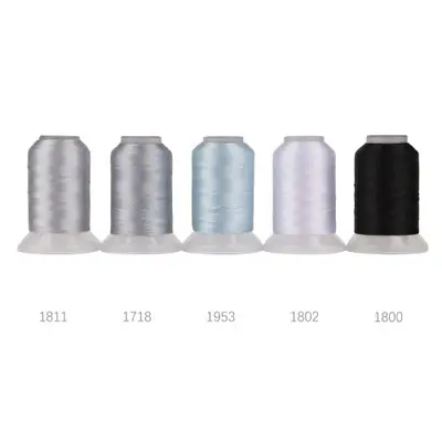 Image de Fil à Broder Premium 80 Couleurs - 500m Chaque Bobine