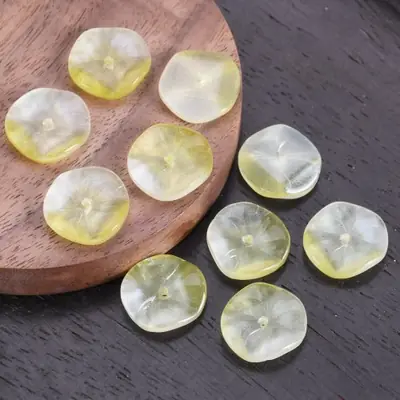 Image de Perles Feuille de Lotus Vert 16mm - Bijoux Artisanaux
