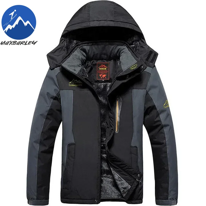 Immagine di -30 Giacca invernale calda da uomo antivento impermeabile foderata in pile ispessito cappotto con ca...