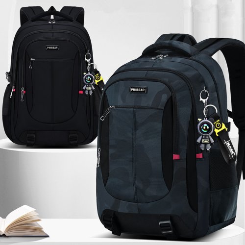Imagen de Mochila Ortopédica para Niños con Colgante de Astronauta, Mochila Escolar Impermeable en Camuflaje para Adolescentes, Ideal para Portátil y Uso Diario