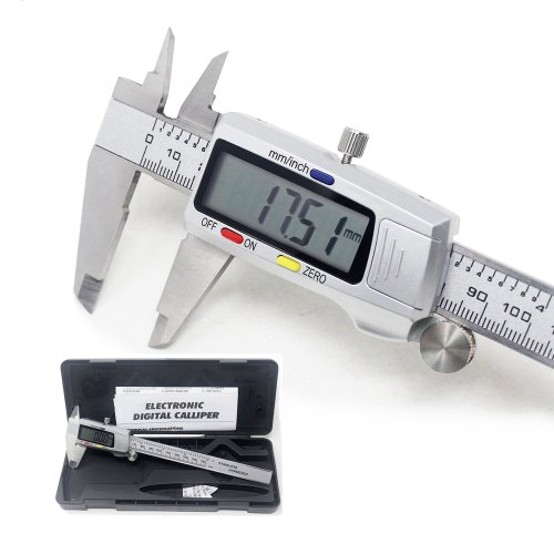Immagine di Micrometro Digitale da 6 Pollici 150mm in Acciaio Inossidabile con Righello di Profondità e Funzione di Misurazione Precisa per Lavori Artigianali e Industriali