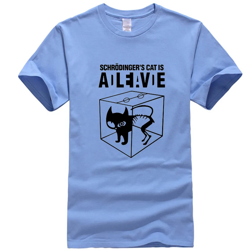 Image de T-Shirt Homme Chat de Schrödinger - Été, Coton, Décontracté