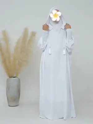 Image de Robe Hijab en Lin Élégante pour Femmes Musulmanes
