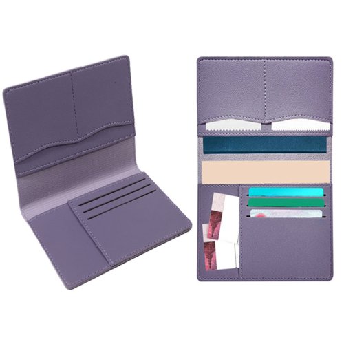 Image of Premium PU Leather Travel Passport Holder with Card Slots, Wallet & Clip – Durable Multifunctional Document Organizer for Safe and Stylish Travel