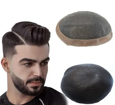 Image de Toupet Homme Naturel - Cheveux Humains Fin Mono