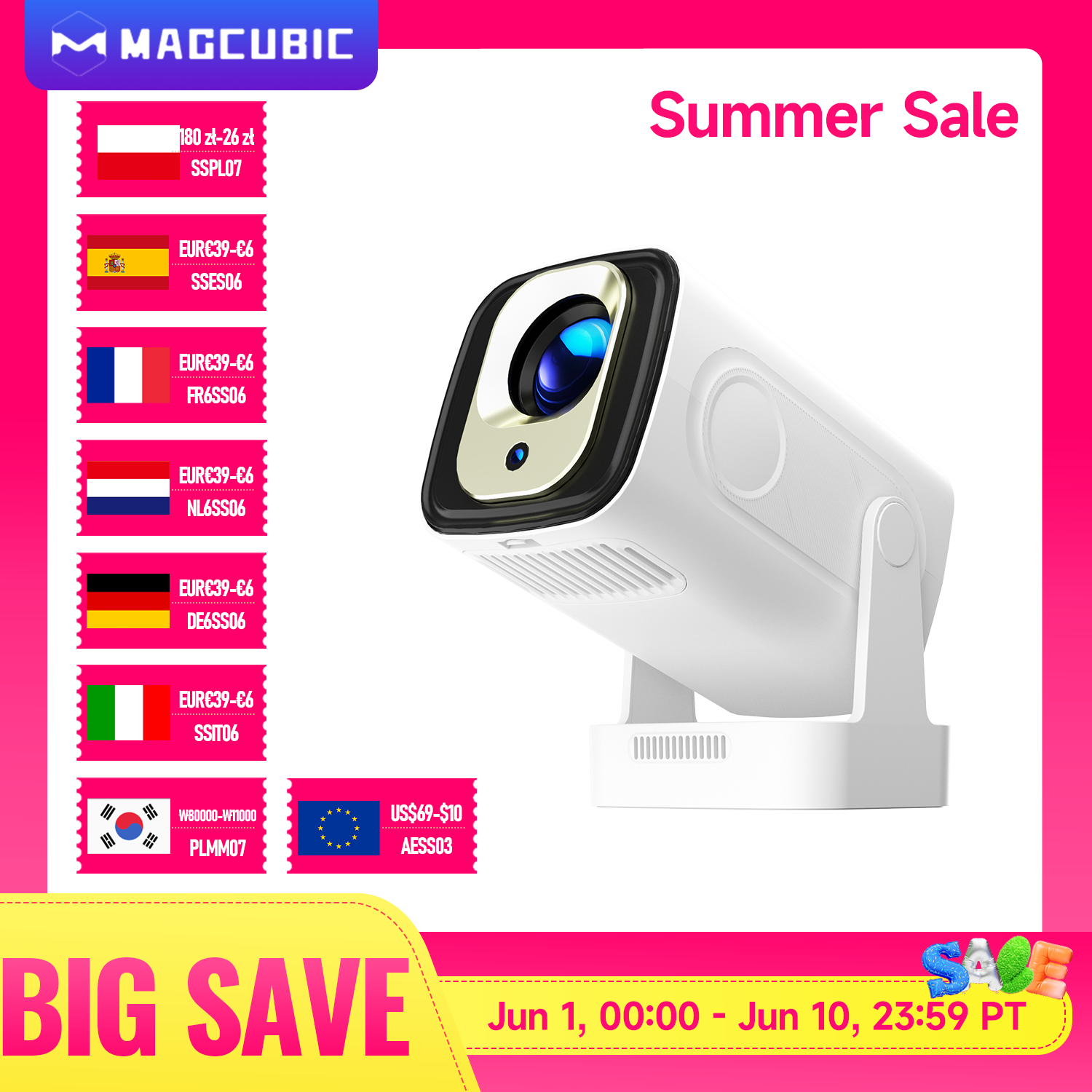 Image de Projecteur 4K Android 11 - 330 ANSI Lumens, WiFi Double, Bluetooth 5.4
