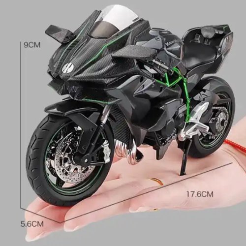 Bild von 1:12 Kawasaki Ninja H2R und BMW S1000RR Legierung Motorrad Modell Spielzeug – Detailgetreue Diecast Miniatur mit beweglicher Vorderradlenkung – Ideal als Geschenk für Kinder und Motorradfans zu Weihnachten