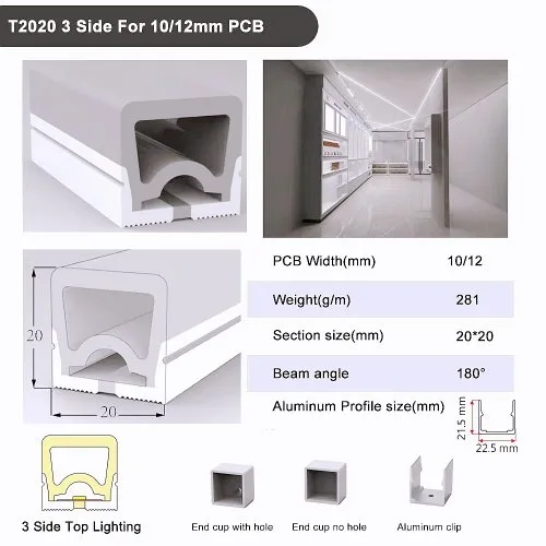 T2020 3Side per 12mm