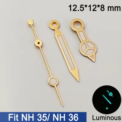 Image de Cadran de Montre NH35 28,5 mm avec Aiguilles Lumineuses Bleues