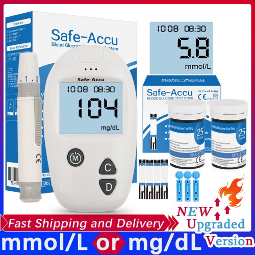 Afbeelding van Accu Bloedglucosemeter Kit met Teststrips & Lancetten