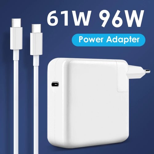 Immagine di Adattatore CA per caricabatterie USB C PD da 30 W 61 W 87 W 96 W per MacBook Pro16 15 13 pollici New Air 13 pollici 2020/2019/2018 Funziona con tipo C