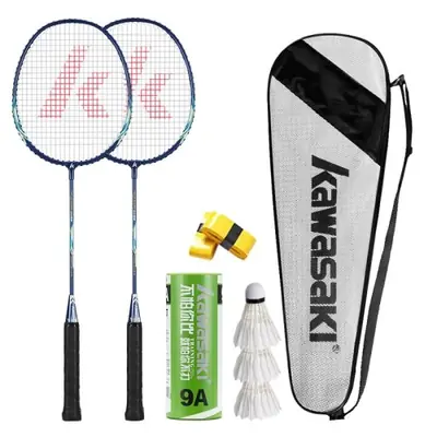 Image de Kit Badminton pour Kawasaki - 2 Raquettes + 3 Volants + Sac