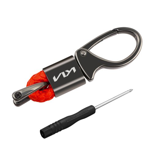 Image de Porte-clés en cuir tissé pour Kia