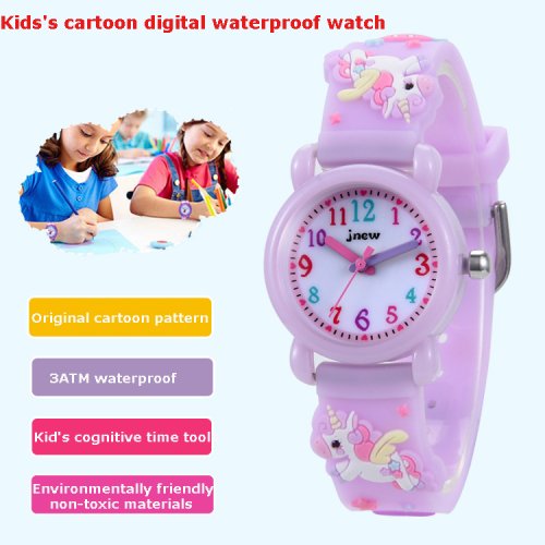 Bild von Niedliche 3D-Einhorn Kinderuhr – Wasserdicht & Sicher für Jungen und Mädchen