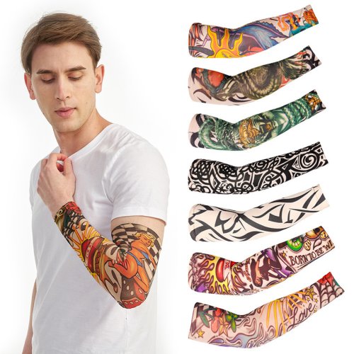 Imagen de Mangas de Tatuaje Protectoras para Hombre y Mujer con Protección Solar UV, Cubierta de Brazo Transpirable y Sin Costuras para Ciclismo y Actividades al Aire Libre - Pack de 6 Unidades
