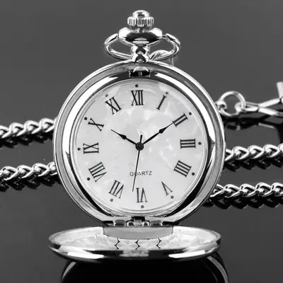 Image de Montre de Poche Homme Argent - Élégante & Luxueuse