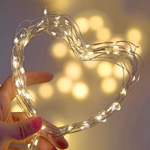 Image of Copper Wire LED String Lights with USB Bottle Stopper – Fairy Garland for Christmas Tree, Party Decor & Holiday Lighting in 1m, 2m, 3m, 5m, 10m Lengths