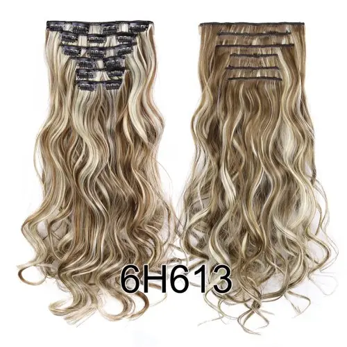 Image de Extensions Cheveux Synthétiques 22 Pouces - 6 Pièces