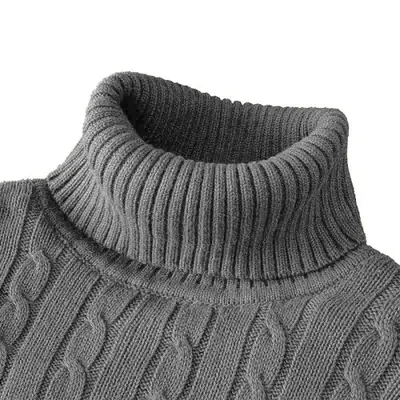 Image de Pull Col Roulé Homme - Coupe Cintrée Automne