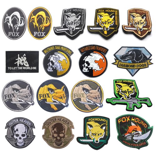 Afbeelding van Metal Gear Solid Foxhound Embleem Patch – Militaire Armband, Uniforme Applique en Sticker voor Fans van de Iconische Spelserie