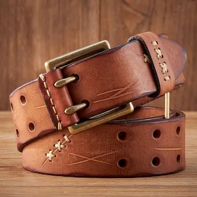 Image de Ceinture Tactique Militaire en Cuir Véritable