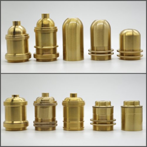 Image de Support de Lampe en Laiton Vintage E27