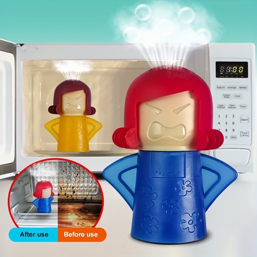 Image of Angry Mama Oven Steam Microwave Cleaner Easily Remover Oil Dirt Fridge Deodorizer For Kitchen Cleaning Tool Useful Household