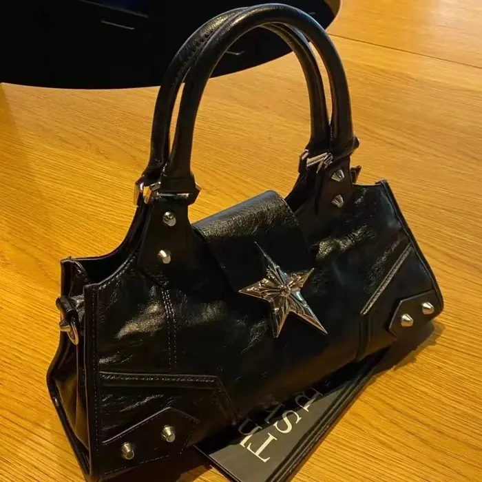 Image de Sac Gothique Y2K Étoile Noir - Style Vintage Fée Punk