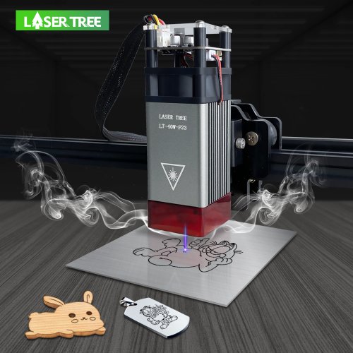 Image of 450nm 40W Blue Laser Engraver Head with TTL Control for DIY Woodworking and Precision Cutting Machines
