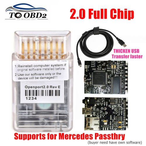 Zdjęcie Narzędzie do tuningu ECU Tactrix OpenPort 2.0 – pełny dostęp do chipu, programowanie ECU, złącze OBD2 dla Mercedes-Benz i wielu innych marek samochodowych