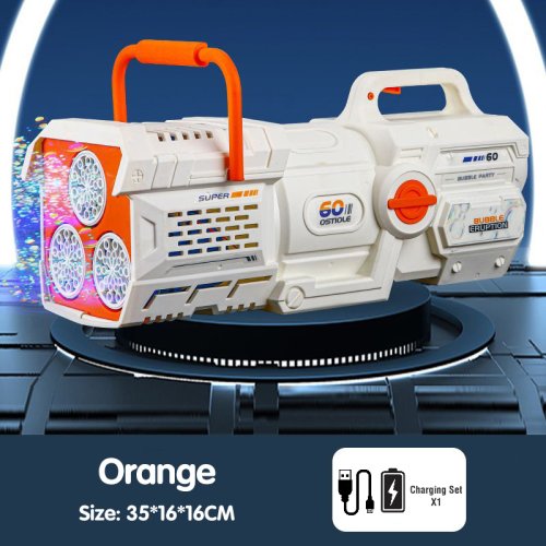 Afbeelding van Automatische Zeepbelmachine met LED-verlichting - Elektrisch Bellenpistool voor Kinderen, Outdoor Speelgoed voor Feestjes, Huwelijken en Kinderverjaardagen