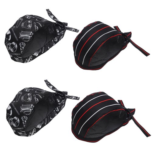 Bild von 2er Set Unisex Kochmütze mit Piraten-Schädel Design – Einstellbare Küchenhüte für Chefkoch, Restaurant, Bäckerei und Events